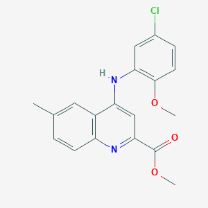 Methyl 4-({[3-(pyrrolidin-1-ylcarbonyl)-1,2-benzisoxazol-5-yl]sulfonyl}amino)benzoate