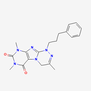 3,7,9-trimethyl-1-(3-phenylpropyl)-7,9-dihydro-[1,2,4]triazino[3,4-f]purine-6,8(1H,4H)-dione