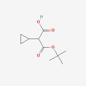 molecular formula C10H16O4 B2684943 3-(Tert-butoxy)-2-cyclopropyl-3-oxopropanoic acid CAS No. 155454-33-4