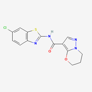N-(6-chlorobenzo[d]thiazol-2-yl)-6,7-dihydro-5H-pyrazolo[5,1-b][1,3]oxazine-3-carboxamide