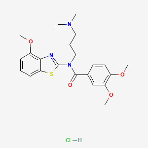 N-(3-(dimethylamino)propyl)-3,4-dimethoxy-N-(4-methoxybenzo[d]thiazol-2-yl)benzamide hydrochloride