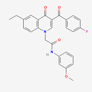 2-[6-ethyl-3-(4-fluorobenzoyl)-4-oxo-1,4-dihydroquinolin-1-yl]-N-(3-methoxyphenyl)acetamide