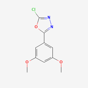 molecular formula C10H9ClN2O3 B2684954 2-氯-5-(3,5-二甲氧基苯基)-1,3,4-噁二唑 CAS No. 1368959-15-2