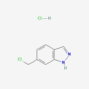 molecular formula C8H8Cl2N2 B2684957 6-(氯甲基)-1H-吲唑盐酸盐 CAS No. 1955532-04-3