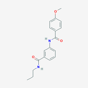 molecular formula C18H20N2O3 B268496 3-[(4-methoxybenzoyl)amino]-N-propylbenzamide 