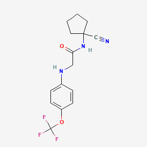 B2684970 N-(1-cyanocyclopentyl)-2-{[4-(trifluoromethoxy)phenyl]amino}acetamide CAS No. 1197853-82-9
