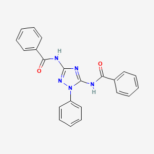 molecular formula C22H17N5O2 B2684971 N-(5-苯甲酰氨基-1-苯基-1,2,4-三唑-3-基)苯甲酰胺 CAS No. 385417-84-5