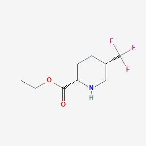 molecular formula C9H14F3NO2 B2684978 Ethyl (2S,5S)-5-(trifluoromethyl)piperidine-2-carboxylate CAS No. 2248375-36-0