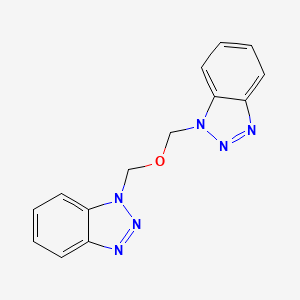 molecular formula C14H12N6O B2684989 1-(Benzotriazol-1-ylmethoxymethyl)benzotriazole CAS No. 303756-34-5