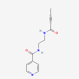 molecular formula C12H13N3O2 B2684997 N-{2-[(pyridin-4-yl)formamido]ethyl}but-2-ynamide CAS No. 2097901-12-5