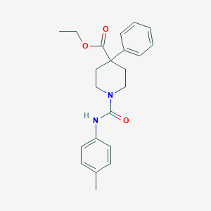 molecular formula C22H26N2O3 B026850 ethyl 1-[(4-methylphenyl)carbamoyl]-4-phenyl-piperidine-4-carboxylate CAS No. 102395-71-1