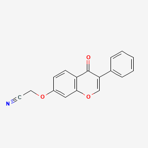 molecular formula C17H11NO3 B2685000 2-((4-oxo-3-phenyl-4H-chromen-7-yl)oxy)acetonitrile CAS No. 449737-25-1