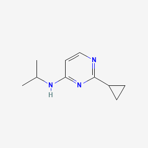 molecular formula C10H15N3 B2685001 2-环丙基-N-异丙基嘧啶-4-胺 CAS No. 1864609-50-6