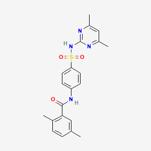 molecular formula C21H22N4O3S B2685004 N-[4-[(4,6-dimethylpyrimidin-2-yl)sulfamoyl]phenyl]-2,5-dimethylbenzamide CAS No. 887888-59-7