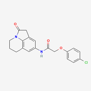 molecular formula C19H17ClN2O3 B2685005 2-(4-氯苯氧基)-N-(2-氧代-2,4,5,6-四氢-1H-吡咯[3,2,1-ij]喹啉-8-基)乙酰胺 CAS No. 898436-58-3