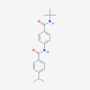molecular formula C21H26N2O2 B268501 N-{4-[(tert-butylamino)carbonyl]phenyl}-4-isopropylbenzamide 
