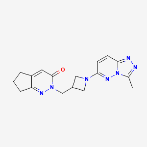 molecular formula C17H19N7O B2685011 2-[(1-{3-methyl-[1,2,4]triazolo[4,3-b]pyridazin-6-yl}azetidin-3-yl)methyl]-2H,3H,5H,6H,7H-cyclopenta[c]pyridazin-3-one CAS No. 2177061-05-9