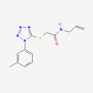 2-{[1-(3-methylphenyl)-1H-tetrazol-5-yl]sulfanyl}-N-(prop-2-en-1-yl)acetamide
