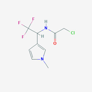 2-Chloro-N-[2,2,2-trifluoro-1-(1-methylpyrrol-3-yl)ethyl]acetamide
