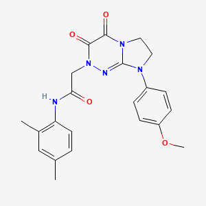 molecular formula C22H23N5O4 B2685029 N-(2,4-dimethylphenyl)-2-(8-(4-methoxyphenyl)-3,4-dioxo-3,4,7,8-tetrahydroimidazo[2,1-c][1,2,4]triazin-2(6H)-yl)acetamide CAS No. 941995-82-0