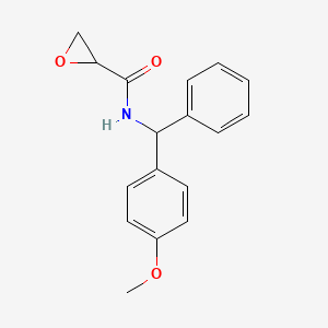 molecular formula C17H17NO3 B2685030 N-[(4-Methoxyphenyl)-phenylmethyl]oxirane-2-carboxamide CAS No. 2411269-03-7