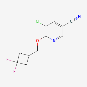 5-Chloro-6-[(3,3-difluorocyclobutyl)methoxy]pyridine-3-carbonitrile