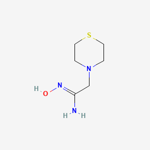 B2685037 N'-hydroxy-2-(thiomorpholin-4-yl)ethanimidamide CAS No. 883949-22-2