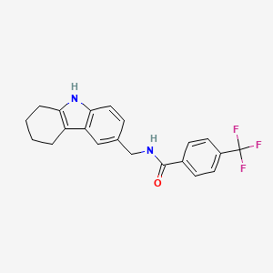 molecular formula C21H19F3N2O B2685038 N-((2,3,4,9-四氢-1H-咔唑-6-基)甲基)-4-(三氟甲基)苯甲酰胺 CAS No. 852138-37-5