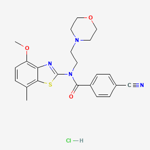 4-cyano-N-(4-methoxy-7-methylbenzo[d]thiazol-2-yl)-N-(2-morpholinoethyl)benzamide hydrochloride