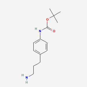 molecular formula C14H22N2O2 B2685044 tert-butyl N-[4-(3-aminopropyl)phenyl]carbamate CAS No. 522602-17-1