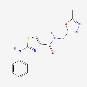 N-((5-methyl-1,3,4-oxadiazol-2-yl)methyl)-2-(phenylamino)thiazole-4-carboxamide