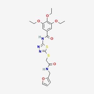 3,4,5-triethoxy-N-(5-((2-((furan-2-ylmethyl)amino)-2-oxoethyl)thio)-1,3,4-thiadiazol-2-yl)benzamide