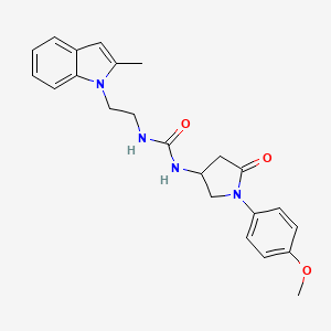 1-(1-(4-methoxyphenyl)-5-oxopyrrolidin-3-yl)-3-(2-(2-methyl-1H-indol-1-yl)ethyl)urea
