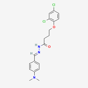 (E)-4-(2,4-dichlorophenoxy)-N'-(4-(dimethylamino)benzylidene)butanehydrazide