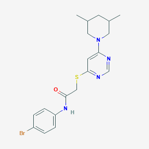 N-(4-Bromophenyl)-2-[6-(3,5-dimethylpiperidin-1-yl)pyrimidin-4-yl]sulfanylacetamide