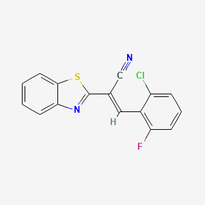 (E)-2-(benzo[d]thiazol-2-yl)-3-(2-chloro-6-fluorophenyl)acrylonitrile