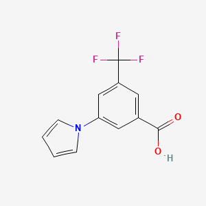 molecular formula C12H8F3NO2 B2685078 3-(Pyrrol-1-yl)-5-(trifluoromethyl)-benzoic acid CAS No. 276861-97-3