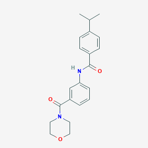 molecular formula C21H24N2O3 B268508 4-isopropyl-N-[3-(4-morpholinylcarbonyl)phenyl]benzamide 