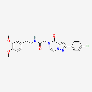 2-[2-(4-chlorophenyl)-4-oxopyrazolo[1,5-a]pyrazin-5(4H)-yl]-N-[2-(3,4-dimethoxyphenyl)ethyl]acetamide