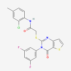 N-(2-chloro-4-methylphenyl)-2-{[3-(3,5-difluorophenyl)-4-oxo-3,4-dihydrothieno[3,2-d]pyrimidin-2-yl]sulfanyl}acetamide