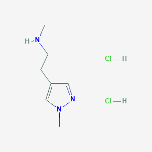 N-Methyl-2-(1-methylpyrazol-4-yl)ethanamine;dihydrochloride