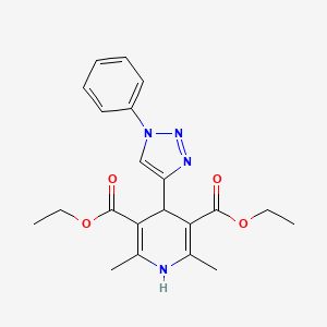 Diethyl 2,6-dimethyl-4-(1-phenyltriazol-4-yl)-1,4-dihydropyridine-3,5-dicarboxylate