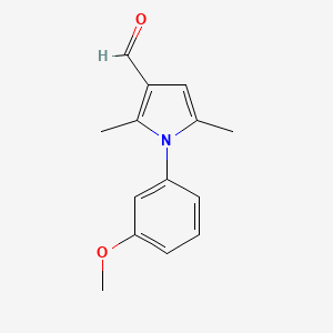 molecular formula C14H15NO2 B2685103 1-(3-Methoxy-phenyl)-2,5-dimethyl-1H-pyrrole-3-carbaldehyde CAS No. 700854-99-5