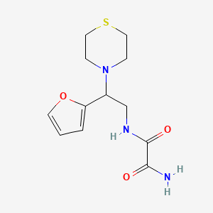 molecular formula C12H17N3O3S B2685107 N1-(2-(furan-2-yl)-2-thiomorpholinoethyl)oxalamide CAS No. 2034541-12-1
