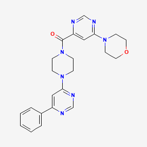 molecular formula C23H25N7O2 B2685124 (6-Morpholinopyrimidin-4-yl)(4-(6-phenylpyrimidin-4-yl)piperazin-1-yl)methanone CAS No. 1904163-43-4