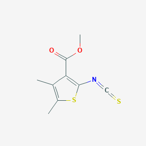 molecular formula C9H9NO2S2 B2685127 Methyl 2-isothiocyanato-4,5-dimethylthiophene-3-carboxylate CAS No. 588676-61-3