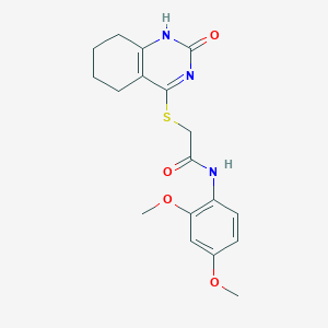 molecular formula C18H21N3O4S B2685128 N-(2,4-dimethoxyphenyl)-2-[(2-oxo-5,6,7,8-tetrahydro-1H-quinazolin-4-yl)sulfanyl]acetamide CAS No. 946269-69-8