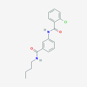 molecular formula C18H19ClN2O2 B268513 N-{3-[(butylamino)carbonyl]phenyl}-2-chlorobenzamide 