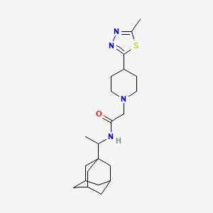 N-[1-(adamantan-1-yl)ethyl]-2-[4-(5-methyl-1,3,4-thiadiazol-2-yl)piperidin-1-yl]acetamide
