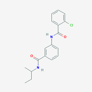 molecular formula C18H19ClN2O2 B268514 N-{3-[(sec-butylamino)carbonyl]phenyl}-2-chlorobenzamide 
